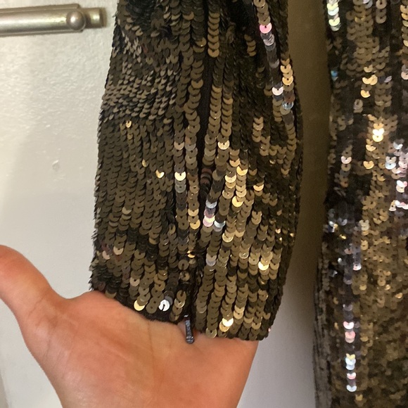Sequin Dress with Gold Embellishments perfect for any occasion - Picture 5 of 7